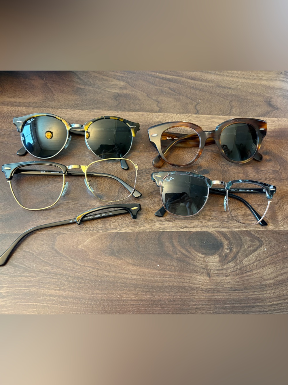 Clubmaster Ray-Ban Mixed Frame Sunglasses damaged- four pair